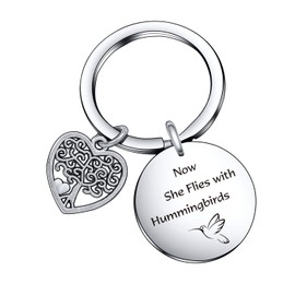 De&ai Hummingbirds jewelry for women humming bird gift ideas mom Memorial keychain Loss Of Loved One gift Hummingbirds sympathy jewelry Remembrance keychain
