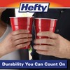 Hefty Party On Disposable Plastic Cups, Red, 18 Ounce, 50