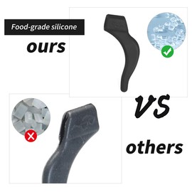 iGeyzoe 20 Pairs Eyeglasses Ear Hooks Retainers, Silicone Eyeglasses Anti-Slip Holder Stoppers Temple Tips Sleeve Retainer Eyewear Retainers Spectacle Stay For Eyeglasses, Sunglasses, Reading Glasses