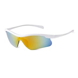 Ade Wu Men's Sports Sunglasses, Polarized Lenses, Sunglasses, UV 400, UV Protection, Driving, Baseball, Bicycle, Fishing, Running, Golf, Driving, Sports & Outdoors, Unisex, Stylish, Ultra Lightweight, white