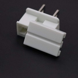 GFQHF Male Gilbert Plug for 18 Guage SPT-1 Wire, Slip Plug, Vampire Plug, Zip Plug, 25 Pack, UL Listed. (Male, White)