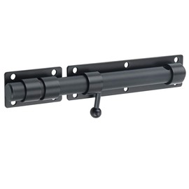 Alise 10 inch Barrel Bolt Latch,Slide Bolt Latch,Heavy Duty Solid SUS304 Stainless Steel Slide Lock for Wooden Fence,Barn Door,Interior or Outdoor Door. Matte Black MS9200-B