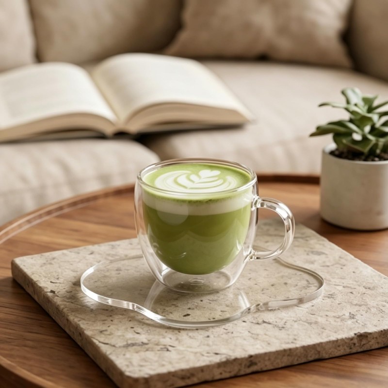 Acrylic Desk Coaster Decorative Plates,Clear Cloud Shape Coffee Cup Coasters
