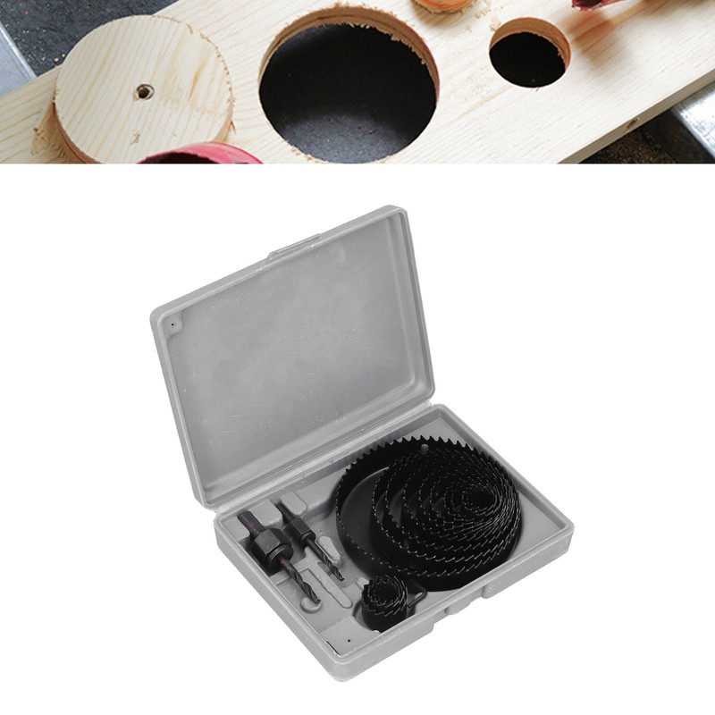 13Pcs Hole Saw 2Pcs Drill Bit Wood Sheet Metal Cutter