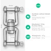 POFET 4Pcs 6mm Heavy Duty 304 Stainless Steel Swivel Ring
