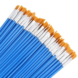 DLUSZERT 160Pcs Small Flat Paint Brushes for Craft, Flat Small Brush Bulk, Paintbrushes Set for Miniature Detail Painting, Acrylic Watercolor Painting and Crafting, Oil Painting