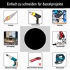 ZESABGE 30 cm Acrylic Plate Black Acrylic Discs Round Plastic