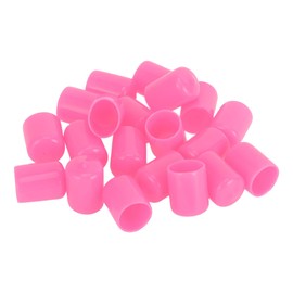 TUCKBOLD Wheel Lug Nut Bolt Cylindrical Shape Exterior Rims Tire Nut Screws Dust Cap Cover Nut Protection Pink 20pcs 19mm PVC