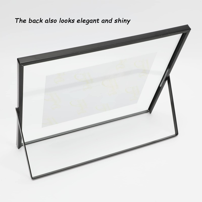 AhaGo Black Floating Frame (8"x10",Horizontal), For Picture Sizes (7x9, 6x8,