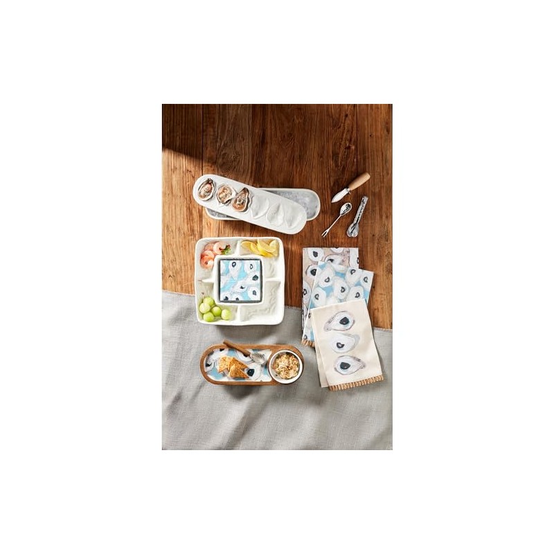 Mud Pie Oyster Section Server; Server 11" x 11" |
