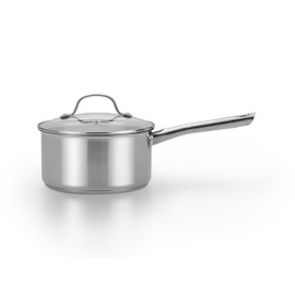 T-fal Performa Stainless Steel Sauce Pan with Lid 3 Quart, Induction Compatible, Oven Broiler Safe 500F, Multipurpose Handy Saucepan, Kitchen Small Pot, Pots and Pans, Cookware, Dishwasher Safe Silver
