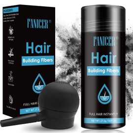 Haarfasern pulver,Streuhaar zur Haarverdichtung,Haarpulver Abdecken von dünnen Haar und Haarausfall,Haarpuder für einen Schütthaar,Haarfaserpulver dichtes Haar für Männer & Frauen,Schwarz