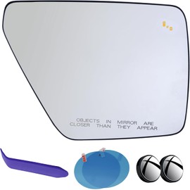 EAP Passenger Side Mirror Glass Compatible with Ford F150 2021-2026, F150 Lightning 2022-2026, Heated with Blind Spot ML3Z17K707D ML3Z17K707N FO1325206