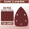 120 Grit Mouse Sander Sandpaper, Jamiikury 5 Hole Detail Sander