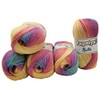 5 x 100 g Papatya Batik Knitting Yarn Multicoloured with