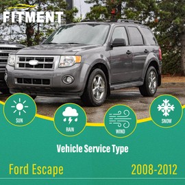 20" 20" 12" Windshield Wiper Blades Replacement for Ford Escape 2008 2009 2010 2011 2012 Premium All Weather Front Rear Wipers Set - OEM Quality (Pack of 3)