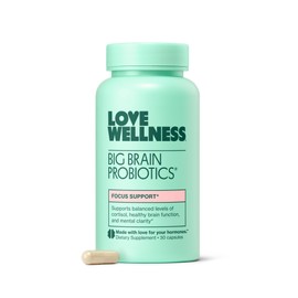 Love Wellness Suplemento Nootropics Brain Support, Big Brain Probiotics  Función Cerebral, Enfoque, Salud Cognitiva Y Estado De Ánimo Saludable...    