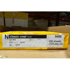 2 X Classic Crest Cover Solar White 8-1/2x11 110lb 250/pkg