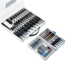 toolant 34pcs Impact Magnetic Nut Driver Set & 52-Piece S2 Steel Screwdriver Bit Set