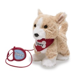 Cuddle Barn - Walking Buddies Tobey | Animated Dog Stuffed Animal Plush Toy Walks, Wags Tail, and Says Playful Phrases, 11 inches