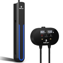 fishkeeper Aquarium Heater with Intelligent LED AlarmTemperature Controller, 500W Submersible Fish Tank Heater for 66-135 Gallon, Leaving Water Automatically Stop Heating, for Freshwater Saltwater