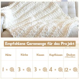 Coopay Thick Wool for Crochet, 2 x 240 g, Soft Arm Knitting Wool for Hand Knitting, Soft Chunky Wool for Knitting, Bulky Arm Knitting Wool, XXL Wool for Blankets, Cushions, Pet Nest - Dark Green