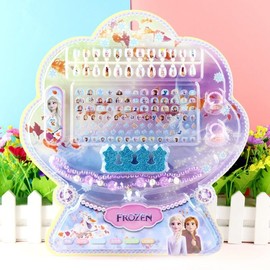 ISABELLA MOON 48Pcs 2 Pack Children Acrylic Fake Nails Press on Pre-glue Full Cover Glitter Color Rainbow Unicorn Mermaid Kids Stick On False Nail Art Kits Set Girls Birthday Gift (Set07)