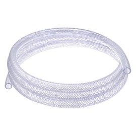 M METERXITY 1/2" ID x 3/4" OD PVC Tube, 10 Ft High Pressure Braided Clear Flexible PVC Tubing for Water, Oil, Air Lines Dispensing