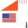 Uelfbaby Orange Heavy Duty Flag Pole Set With Waterproof Tear