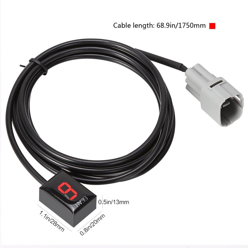 IDEA Motorcycle Gear Indicator for Suzuki, Waterproof Red LED Gear