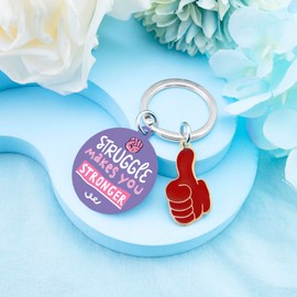 Davrock Cheer Up Gifts for Women Inspirational Gifts for Women Funny Gifts Keychain White Elephant Gifts Mental Health Gifts Encouragement Gifts for Women Positivity Gifts