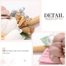 Fashband Baby Girls Nylon Headbands Flower Crown Headband Elastic Turban Headwear for Children Infants Toddlers