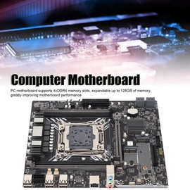 X99M G Desktop Motherboard, 4 DDR4 128GB LGA 2011 3 Computer Mainboard for Intel for XEON E5, M.2 Port M ATX Gaming Motherboards, 4 SATA3.0, 6 USB2.0, 4 USB3.0, M.2 NVME Port