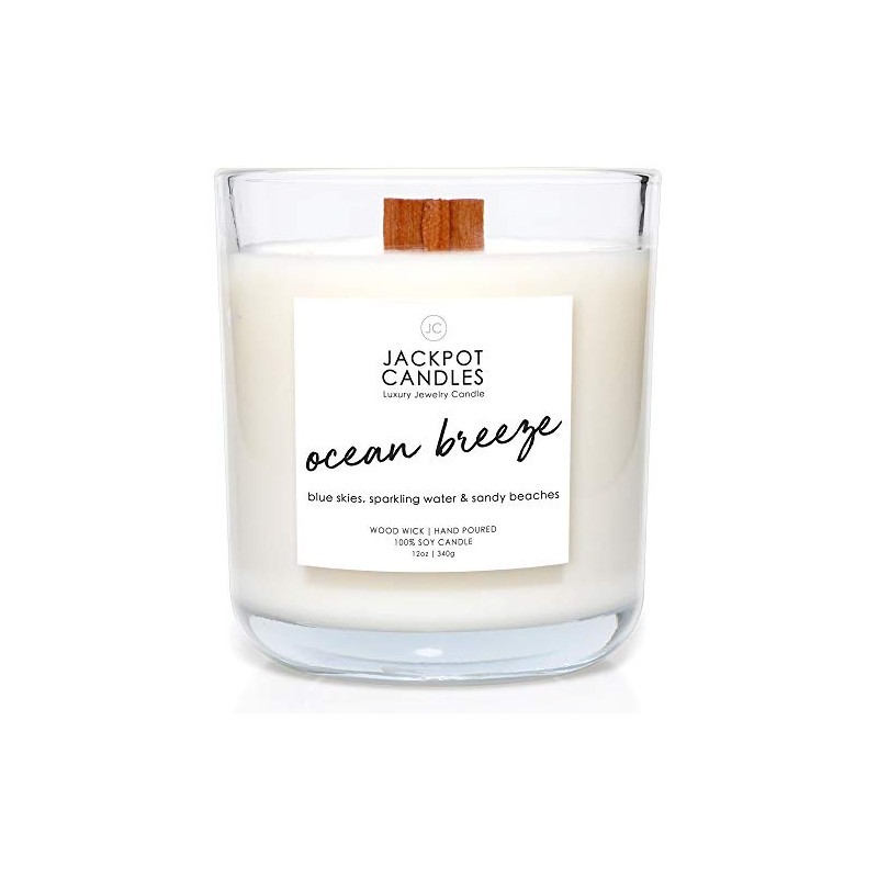 Jackpot Candles Ocean Breeze Candle with Ring Inside (Surprise Jewelry