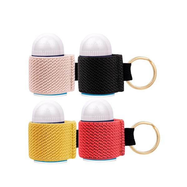 LUCKINEE Mini Chapstick Holder Keychain 4pcs Bulk Lip Balm Holder