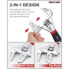 MAXPOWER Adjustable Spanner 200mm, 2-in-1 Adjustable Wrench & Pipe Wrench