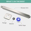 Voolan Shower Arm with Flange, Ceiling Mounted Fixed Shower Pipe,
