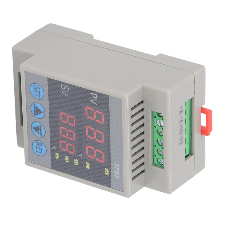 Temperature Controller, DIN Rail Digital Thermostat, -50℃ to 120℃, Display