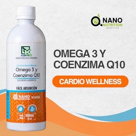 Omega 3 Y Coenzima Q10 | Con Minerales Traza y Extracto de Hoja de Olivo | Nanotecnología Liposomal | Suplemento de Fácil Absorción 480 Ml | Nano Nutr