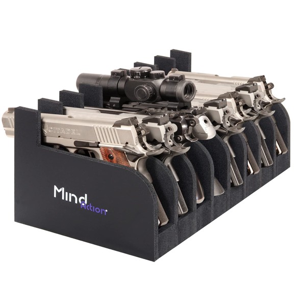 Mind and Action Foam Pistol Rack Handgun Holder for Gun