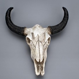 Simulation 3D animal skull,Animal goat skull Head Resin Wall Hanging Skull Steer for Artwork Room Wall Decoration, Wall Hanging Ornament