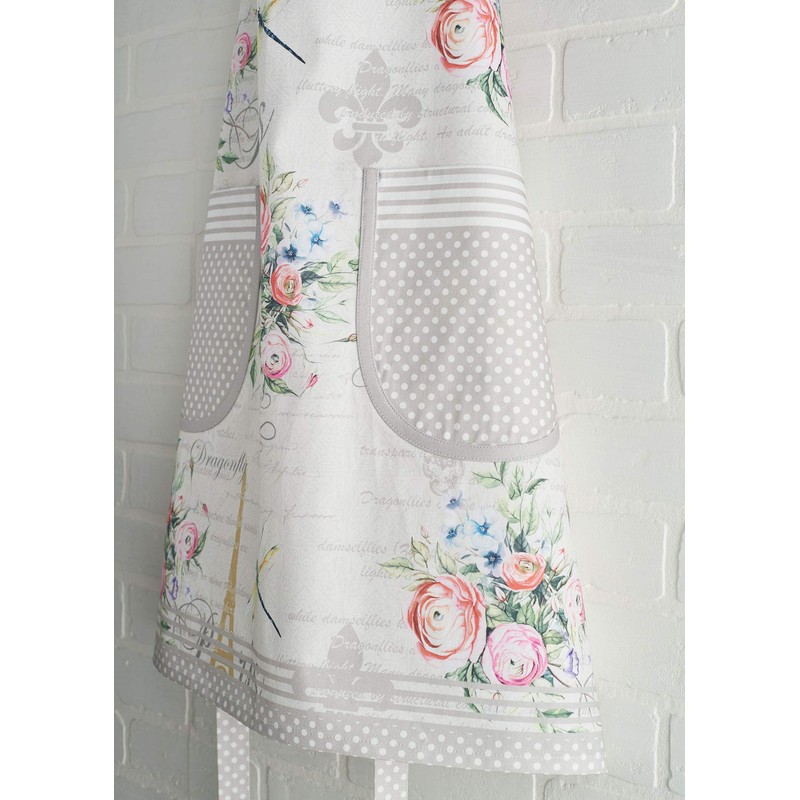 Maison d'Hermine 100% Cotton 1-Piece Kitchen Apron with Adjustable Neck