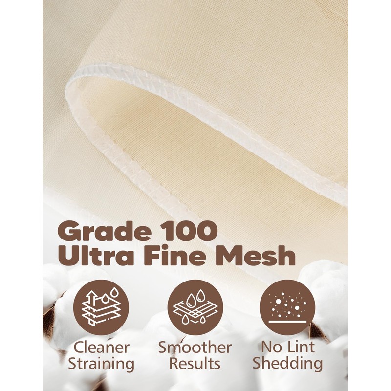 Druvian 10 Pack Premium Cheesecloth, Grade 100 Cotton Cheese Cloth,