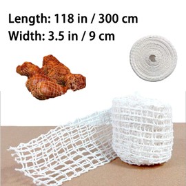 Meat Net, Ham Net, Roasting Net, Smoking Net, Rolling Roast Net, Cooking Accessories, Baking Accessories, Kitchen Accessories, for Storing, Hanging, Roasting, Cooking Meat and Ham, 300 cm, 2 Rolls