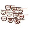 UNUS Garden Herb Stakes, Set of 10, Garden Decoration, Rust