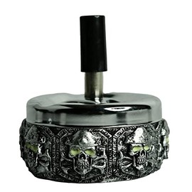 Skull and Crossbones - Glow in the Dark Spinning Ashtray