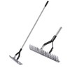 YEELOR Thatch Rake - 15-Inch Wide Adjustable Handle Thatching Rakes,