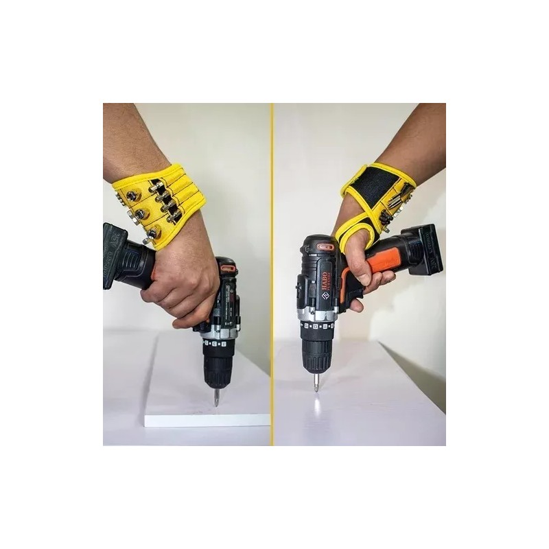 Estuchelandia Pulsera Magnética Con Imanes Correa Soporte Clavos Tornillos