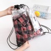 Fuugui Drawstring Backpack Pool Bag Transparent Fruit Storage Gym Bag