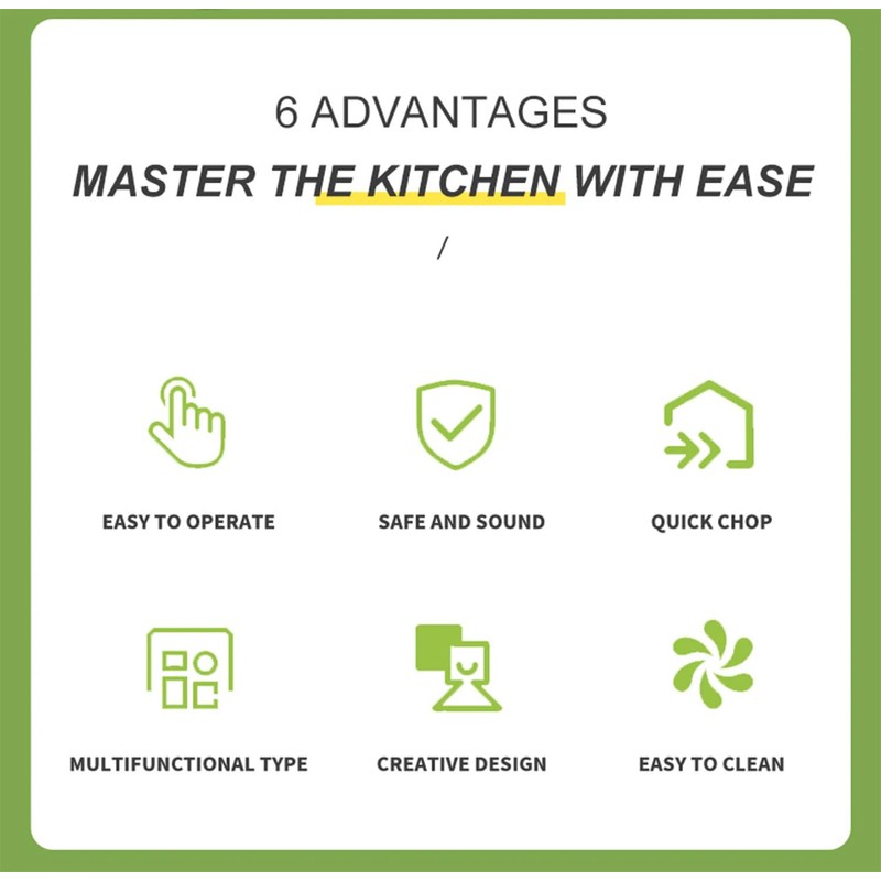 Generic 14in1 vegetable cutter, green gray